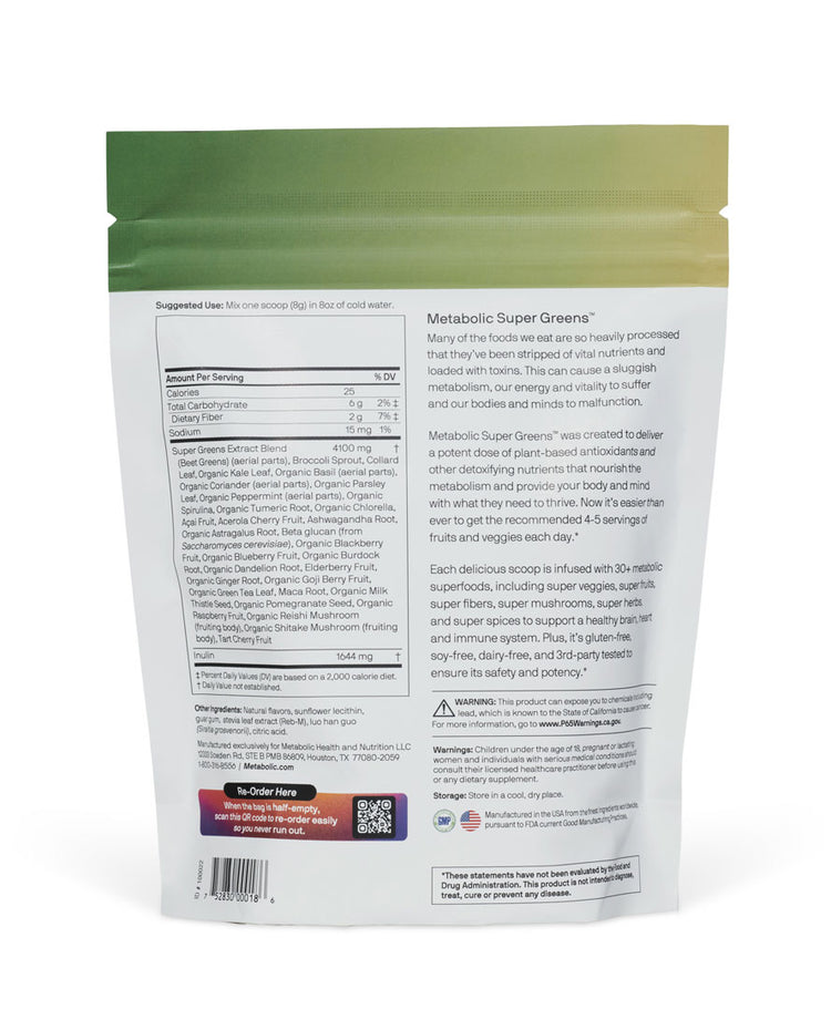 Metabolic Super Greens™:    Natural and Powerful Superfoods