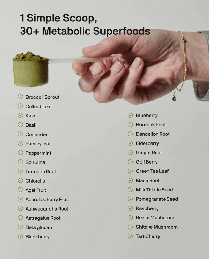 Metabolic Super Greens™:    Natural and Powerful Superfoods