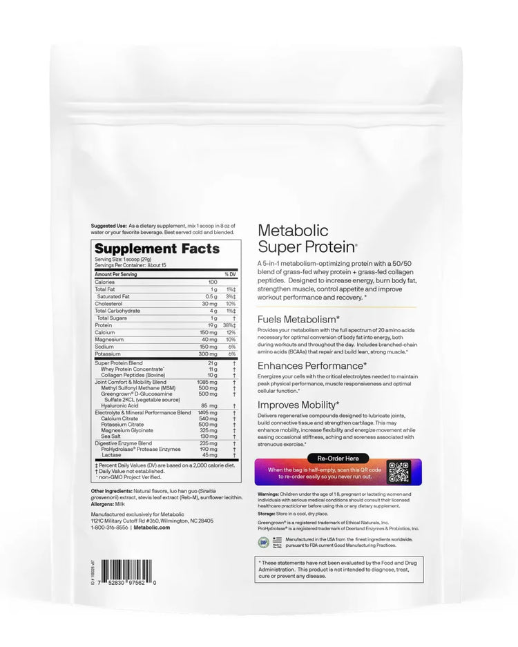 Metabolic Super Protein®:     Complete Whole-Body Shake